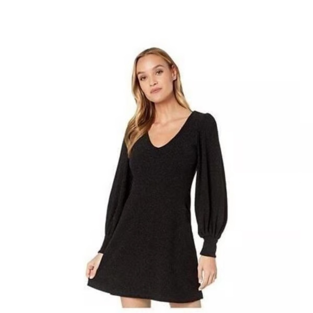 NWT Susana Monaco Black Poet Dress size L